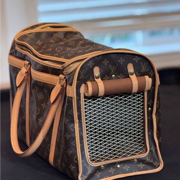 Louis Vuitton Handbags - Louis Vuitton Brown and Tan Monogram Dog Carrier 40